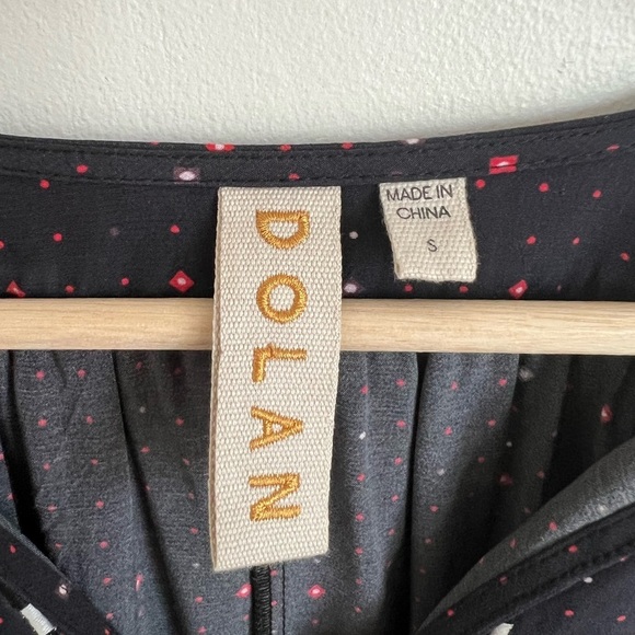 DOLAN Black & Red Dot Embroidered Midi Dress - Picture 7 of 7